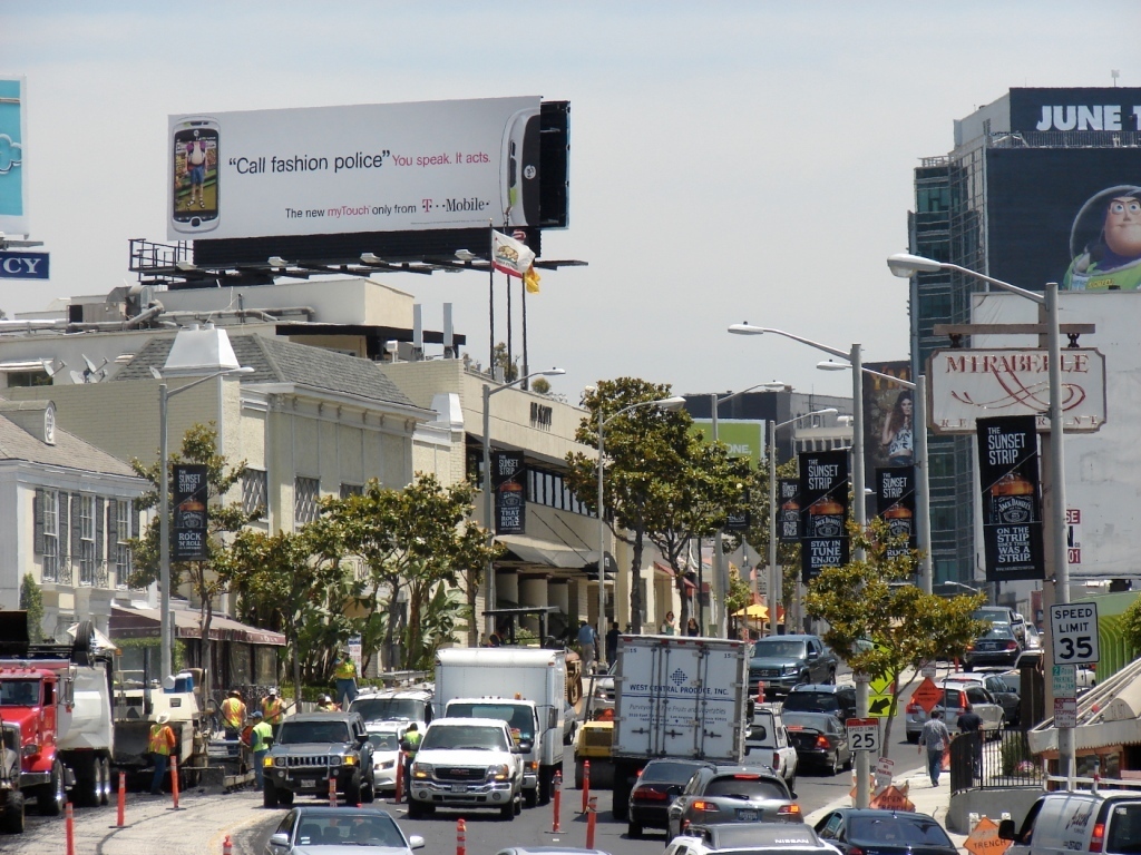 Sunset Strip W/Sunset Plaza Dr. W. Hollywood N/L-Illuminated - 30035W