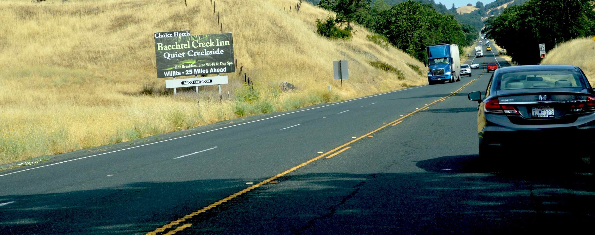 Hwy 101 3 mi S/Ukiah W/L S/F-Scotchlite - 3008S