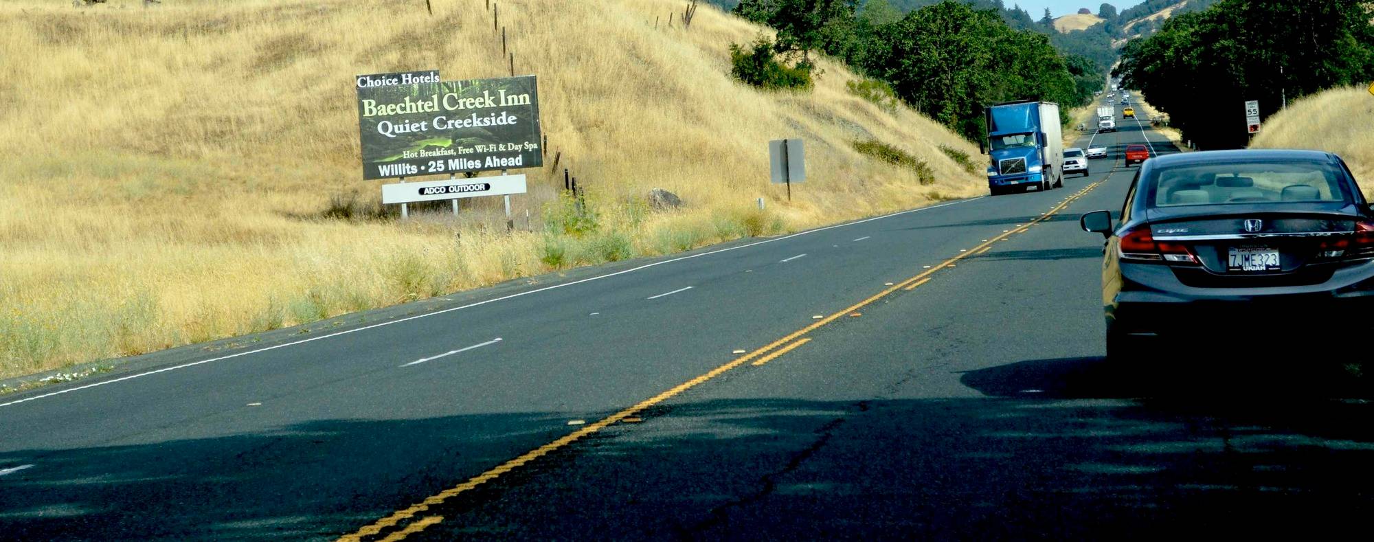 Hwy 101 3 mi S/Ukiah W/L S/F-Scotchlite - 3008S